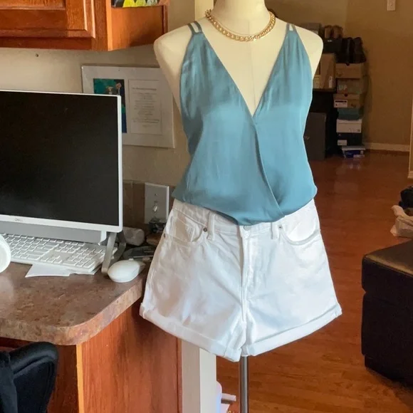 Sincerely Jules Blue Crossover Bodysuit in Sizes S, M, & L, NWT - Picture 2 of 16